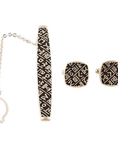 Hunminjeongeum Tie Pin and Cufflinks Set