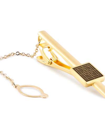 Wooden Lattice Window Tie Pin
