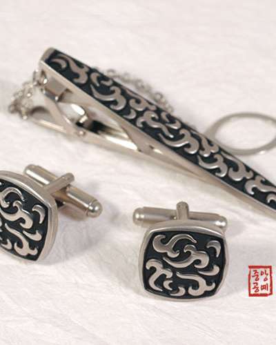 Tie Pin Set - Cloud Pattern