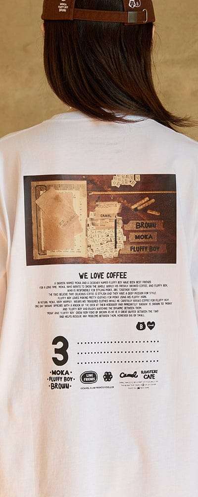 カメル X ラインフレンズ コラージュ 半袖Tシャツ