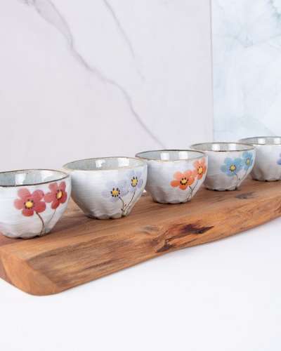 Wildflower Tea and Soju Cups 5-Piece Set