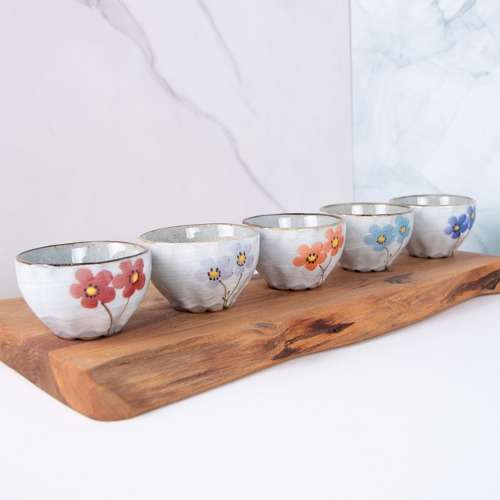 Wildflower Tea and Soju Cups 5-Piece Set