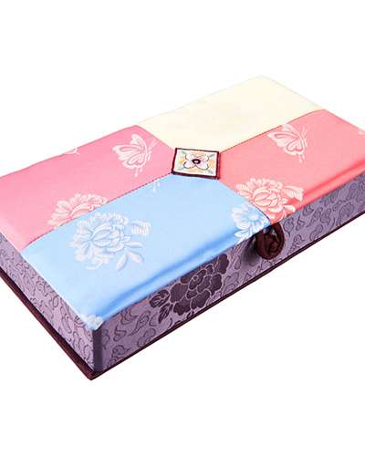 Silk Money Envelope Box with Flower Embroidery (A04)