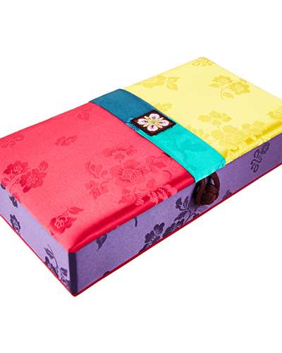 Silk Cash Gift Box with Flower Embroidery (A01)