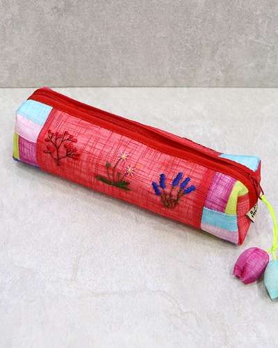 Mosi Embroidered Pencil Case - Random Color