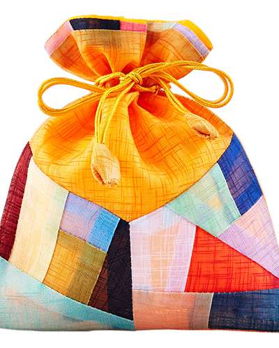 Traditional Fortune Pouch (Jogakbo Pattern, 02) Yellow