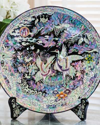 Wolsongdeok Round Tray Black Large