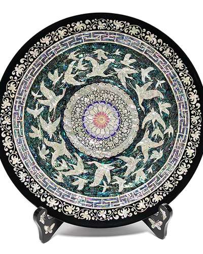 Dancho Crane Circular Tray Large - Park In-ho Artwork