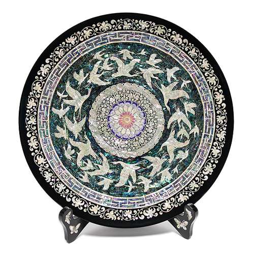 Dancho Crane Circular Tray Large - Park In-ho Artwork