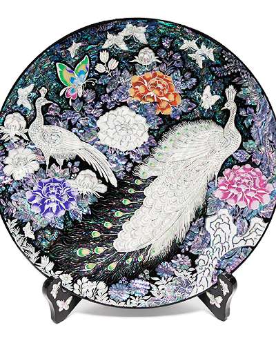 Peacock Round Tray Large - Park In-ho's Work