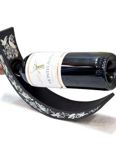 Mother-of-Pearl Wine Holder - Double Crane Pattern