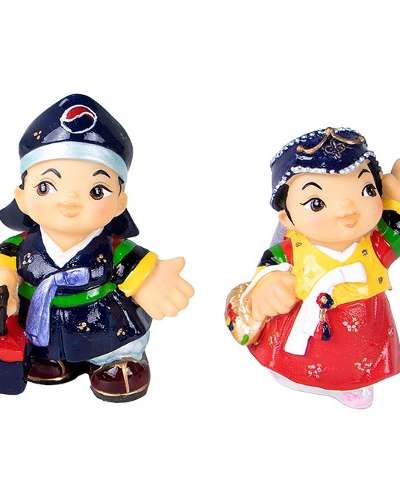 Traditional Doll Chorong Boy and Girl Set (Extra Small)