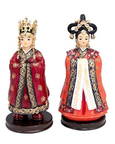 Traditional Korean Doll - Silla King and Queen (Extra Large)