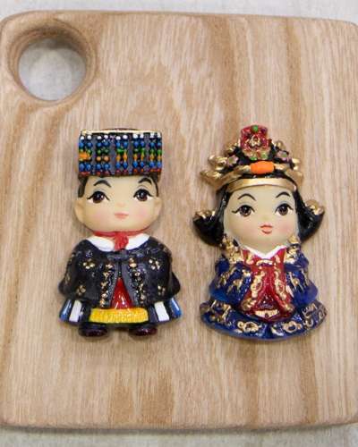 Traditional Doll Magnet Set (Joseon Dynasty Ceremonial Robes)