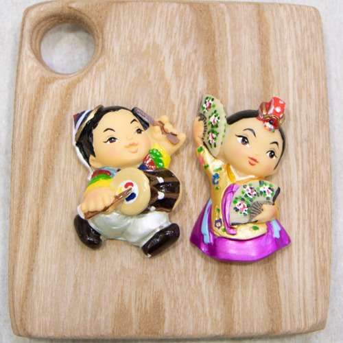 Traditional Doll Magnet Set (Bangja and Hyangdani)