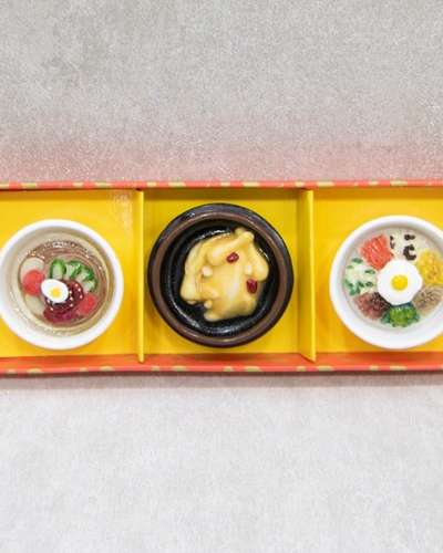 Korean Food Magnet Set (Bibimbap & Samgyetang)