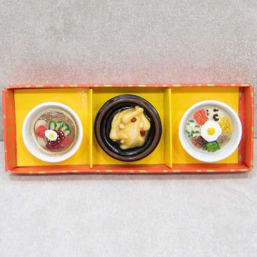 Korean Food Magnet Set (Bibimbap & Samgyetang)