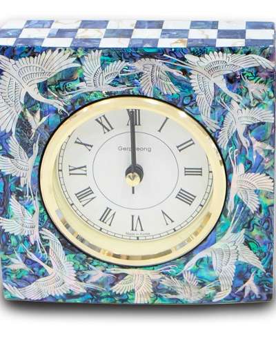 Mother-of-Pearl Lacquerware Table Clock (Crane)