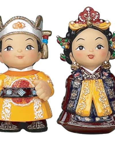 Traditional Doll Goryeo King and Queen Set (Small)