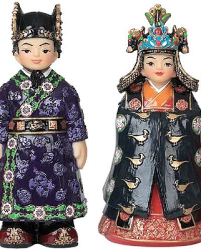 Traditional Doll Baekje King and Queen Set (Large)