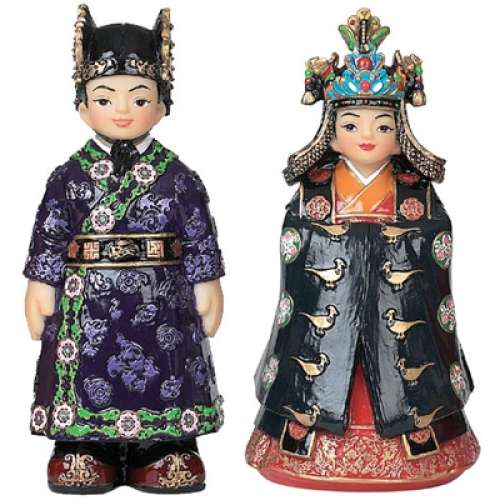 Traditional Doll Baekje King and Queen Set (Large)