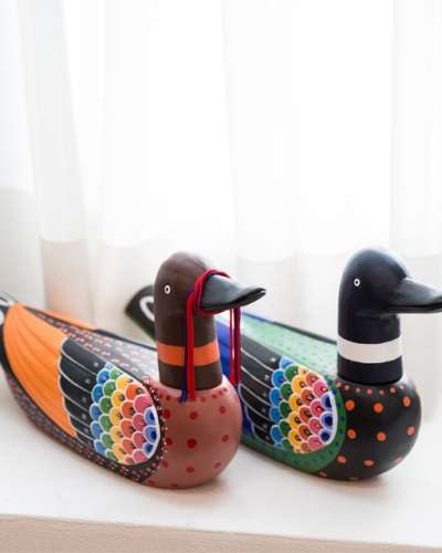 [Traditional Woodcraft] Dancheong Geese Set (Medium) - Traditional Goose Set, Perfect Foreign Gift