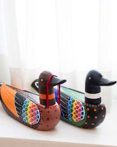 Traditional Dancheong Geese Set (Large) - Korean Wooden Craft