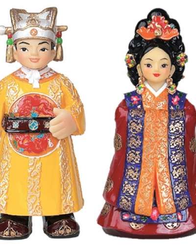 Traditional Doll Goryeo King and Queen Set (Large)