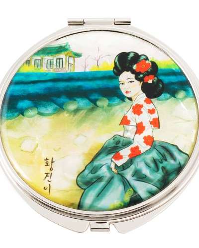 Natural Abalone Compact Mirror (19_Hwang Jini)