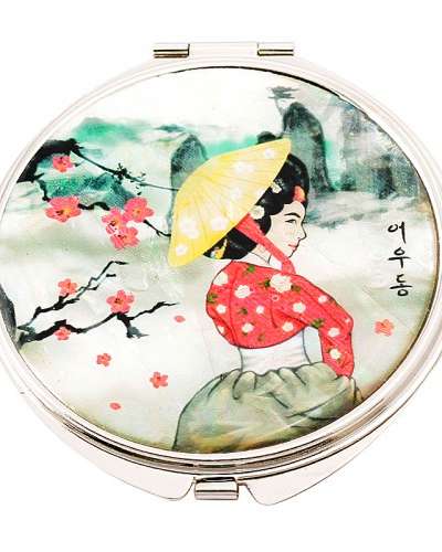 Natural Mother-of-Pearl Handheld Mirror (14_Eoudong)