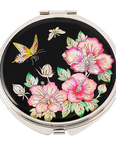 Natural Mother-of-Pearl Hand Mirror (13_Mugunghwa)