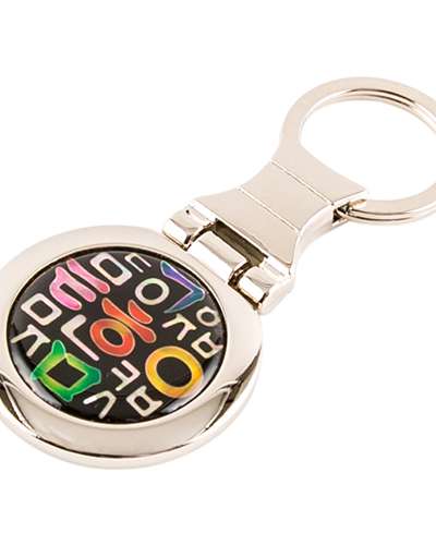 Mother-of-Pearl Round Keyring (Hangul)