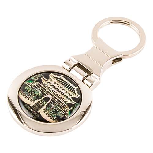 Mother-of-Pearl Round Keyring (Namdaemun)