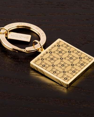 Korean Consonant ㅇ Keyring (Gold)