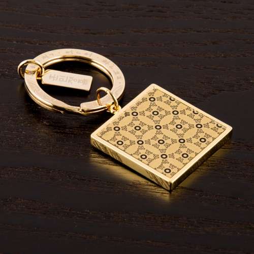 Korean Consonant ㅇ Keyring (Gold)