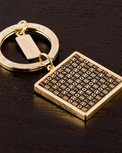 Hunminjeongeum Korean Alphabet Keyring (Gold)