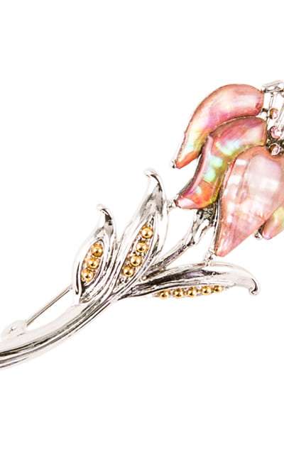 Mother-of-Pearl Brooch (Lily, Pink)