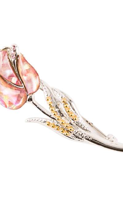 Mother-of-Pearl Brooch (Tulip, Pink)