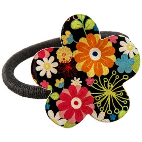 Colored Metal Rubber Hair Tie (Flower-Shaped Hair Band - Cosmos)