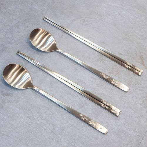 Bangjja Yugi Spoon and Chopsticks Set 2P (Turtle Pattern)