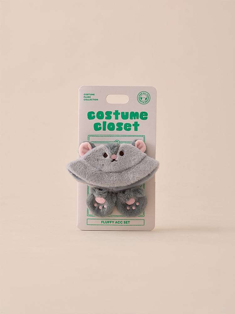 BT21 BABY Fluffy Costume Closet Flying Squirrel Bucket Hat Set