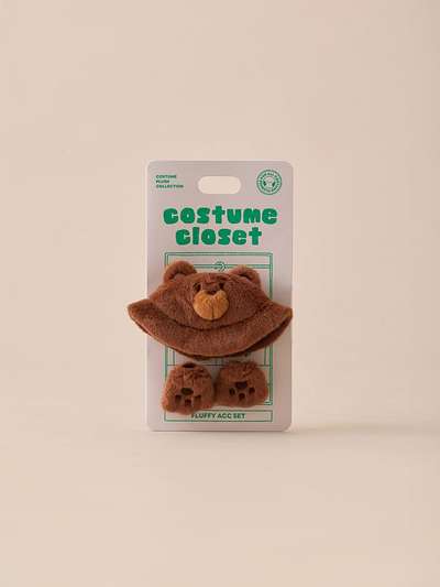 BT21 BABY Fluffy Costume Closet Bear Bucket Hat Set
