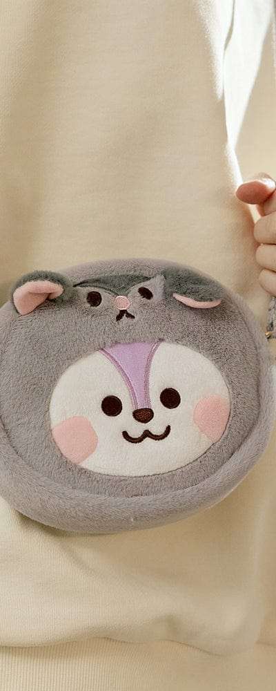 BT21 MANG BABY ふわふわ顔ぬいぐるみ クロスバッグ