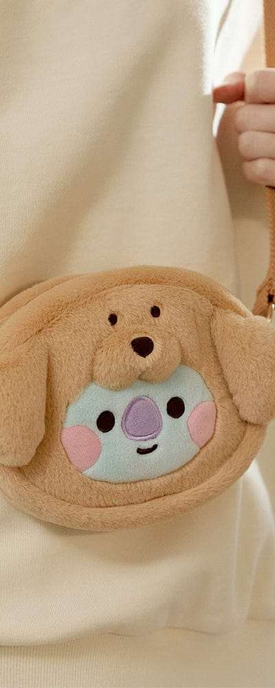 BT21 KOYA BABY ふわふわ顔ぬいぐるみ クロスバッグ