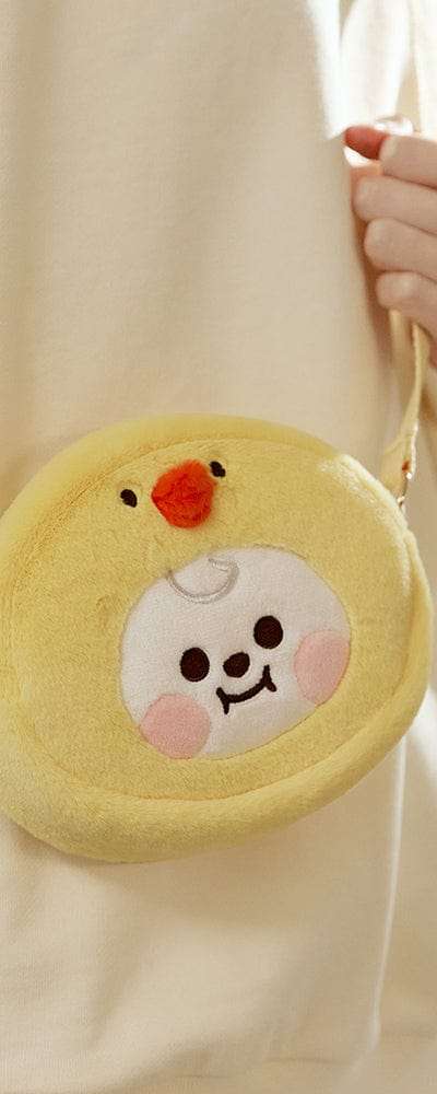 BT21 CHIMMY BABY フラッフィ顔ぬいぐるみクロスバッグ