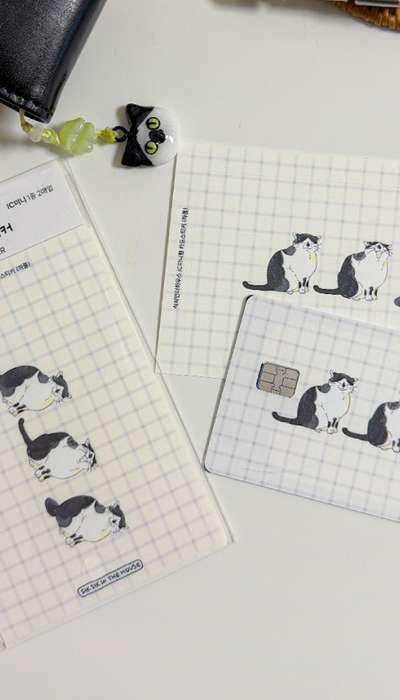 [Goods] IC Mini Illustrated Card Sticker Yawning, Pack of 2