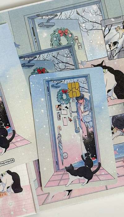 [Goods] IC Mini Illustrated Card Sticker Handal-eum, 2 Sheets