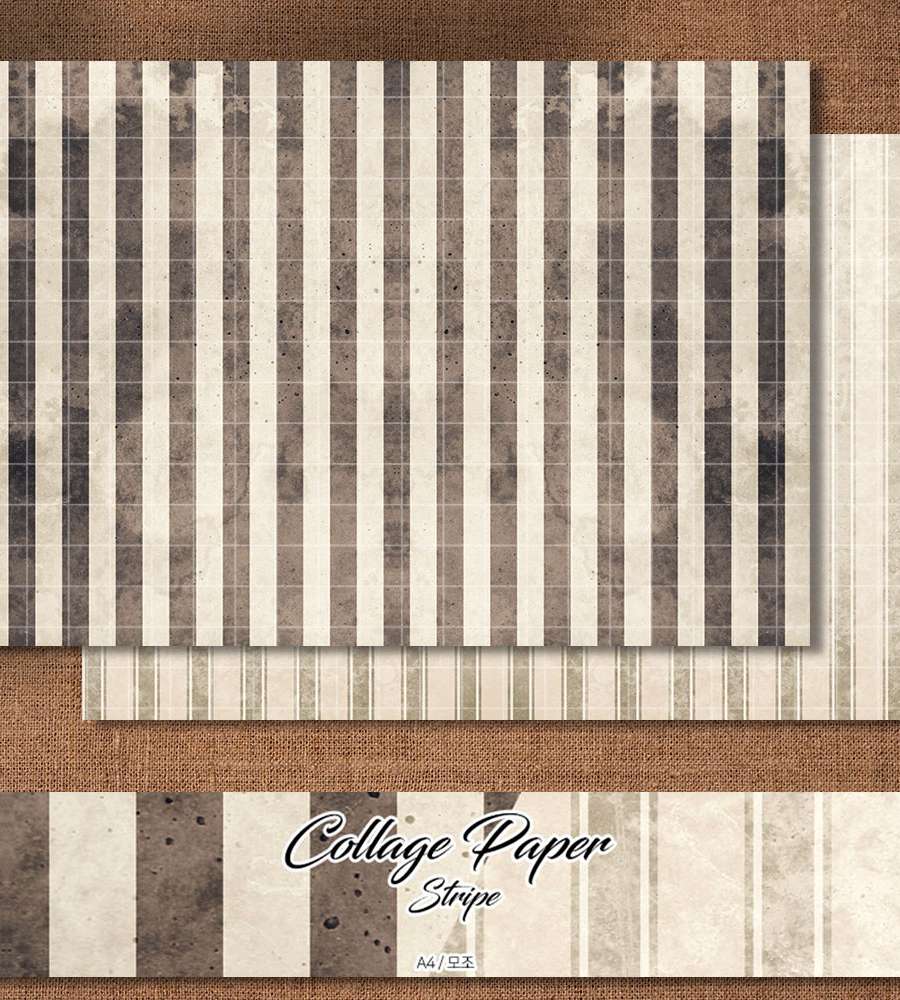 [1] Collage Paper Stripe Wrapping Paper