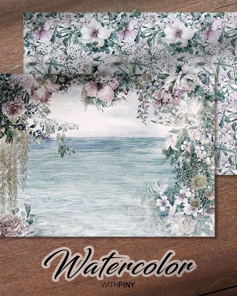 [1] Watercolor, Memory Sea Wrapping Paper