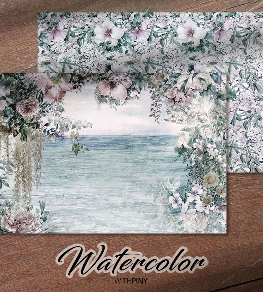 [1] Watercolor, Memory Sea Wrapping Paper